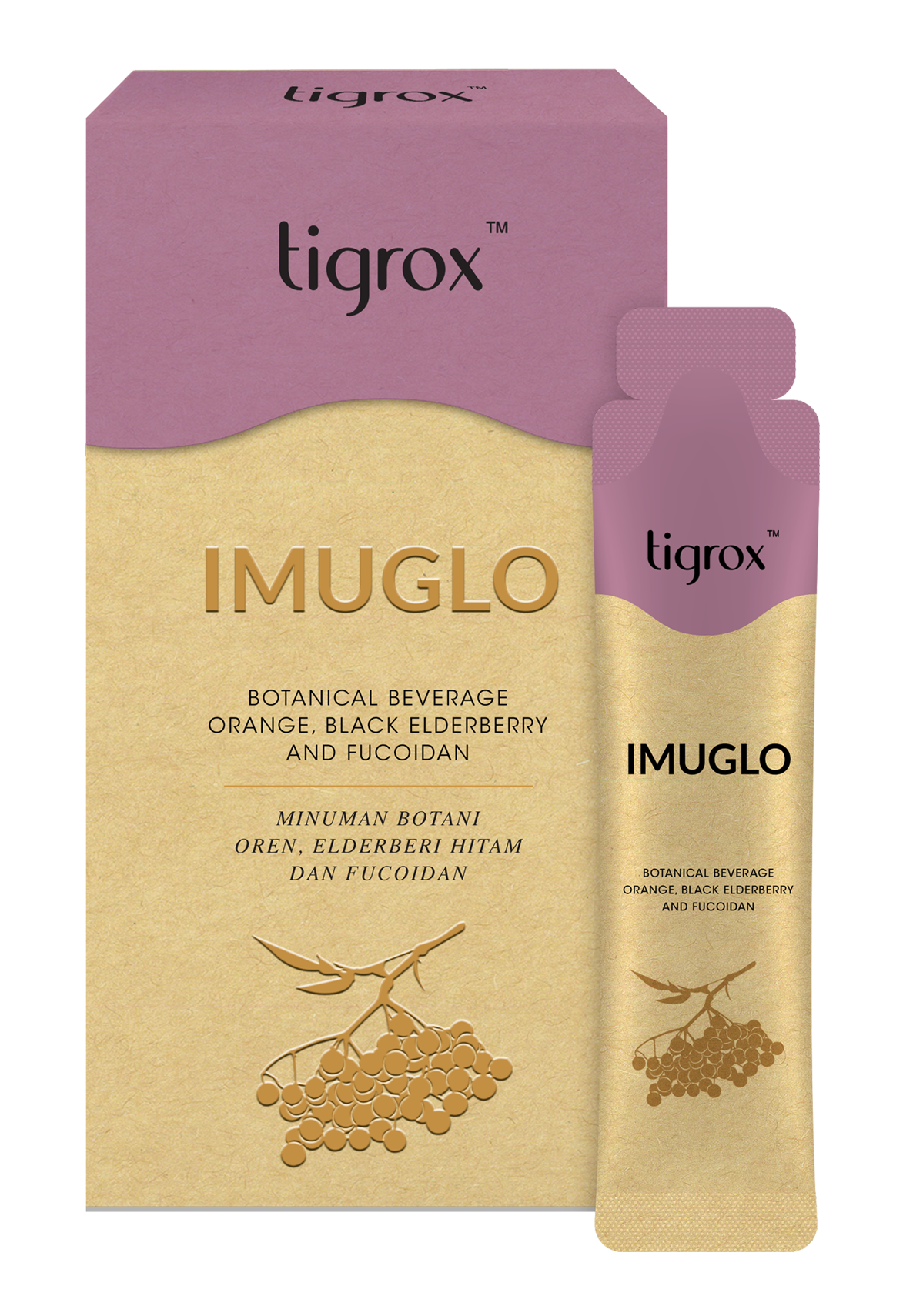 Tigrox - Tiger Milk Mushroom Stomach Protection Elderberry IMUGLO Flavor 20ml X 20pcs Anti Rash Oral Liquid