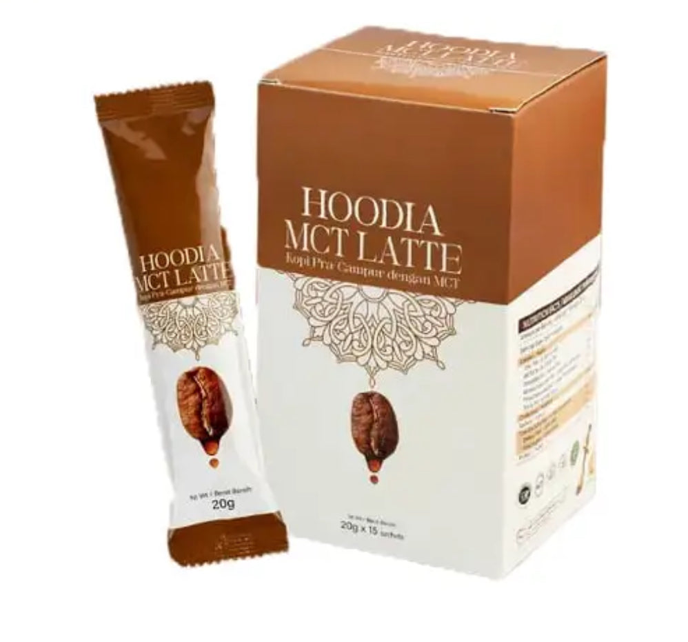 Hong Kong’s exclusive Malaysian HOODIA MCT LATTE MCT Tan Brown Slim 1 box 15 packs