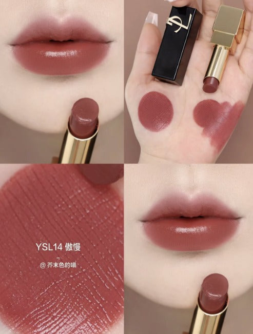 YSL聖羅蘭絕色柔亮唇膏黑金方管 No.14