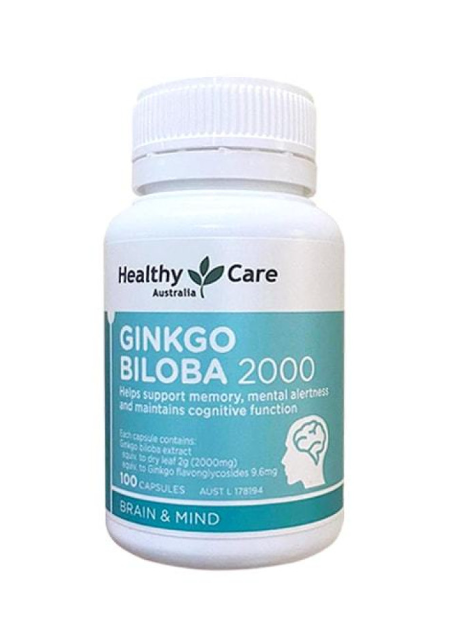 HEALTHY CARE - Ginkgo Leaves 2000MG X 100 capsules