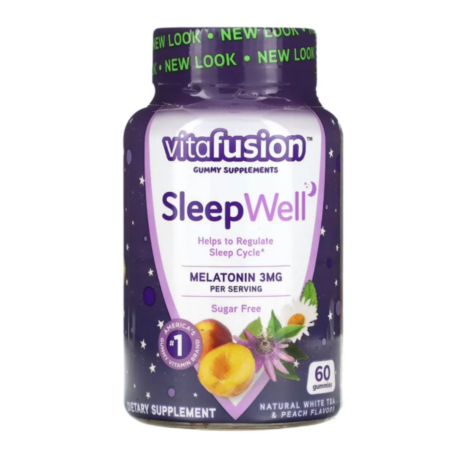 美國Vitafusion Sleep Well -  褪黑素 3mg 改善睡眠軟糖 60粒