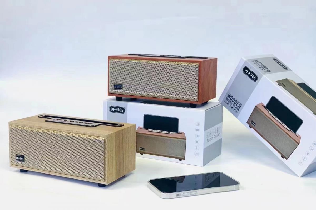 XM-505 Wooden Bluetooth Speaker Walnut Color