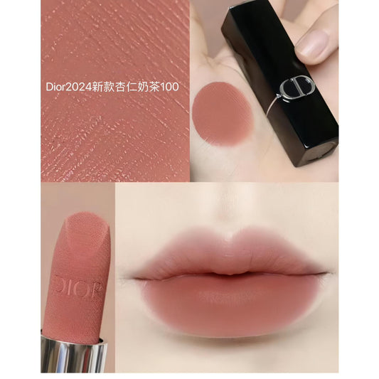 DIOR 100-Nude Look Velvet / DIOR 2024年新款杏仁奶茶色唇膏