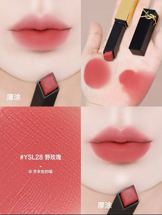 YSL no.28 野玫瑰 (Yves Saint Laurent 絕色時尚啞緻唇膏 #28 Pink Palace 2.2克)